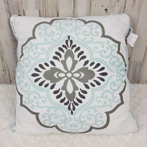 Project Runway Decorative Throw Pillow White Blue